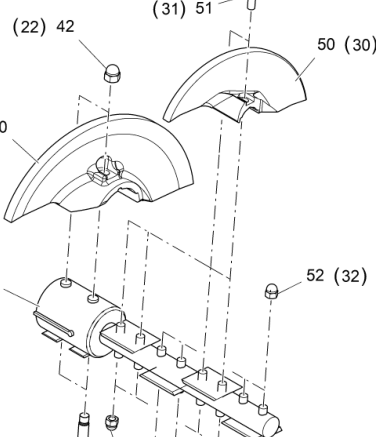 2541868 300 Double-hole Main Blade Right, 2541859 300 Double-hole Main Blade Left, Spiral Blade, Asphalt Paver Parts, Paver Parts, Milling Machine Parts, Roller Parts