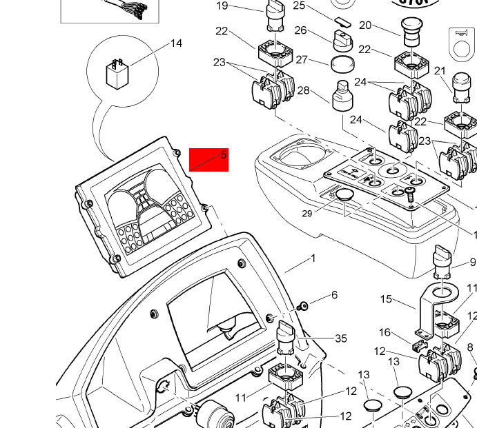 05766963 Display Screen, Road Roller Parts, Other Parts, Paver Parts, Milling Machine Parts, Road Roller Parts