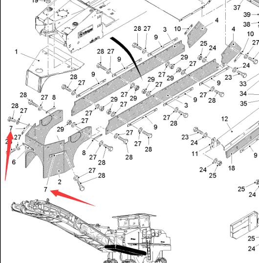 37274 Conveyor Pressing Plate, Road Milling Machine Recycling Slipform Parts, Paver Parts, Milling Machine Parts, Roller Parts