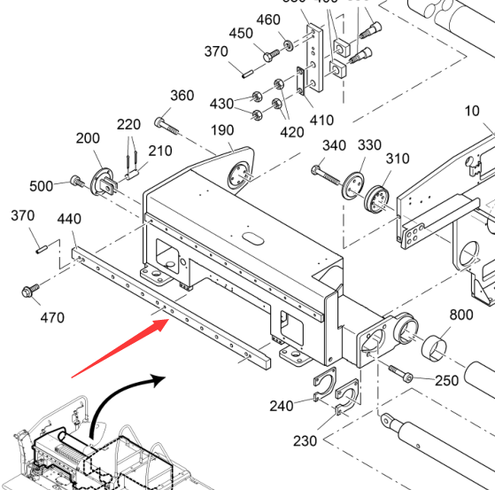2228916 Screed Slide Rail, Asphalt Paver Parts, Paver Parts, Milling Machine Parts, Roller Parts