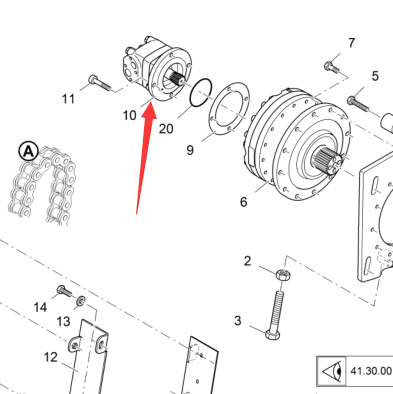 9609751000 Scraper Motor, Asphalt Paver Parts, Paver Parts, Milling Machine Parts, Roller Parts, OMTS250, 11093516, 151B3038