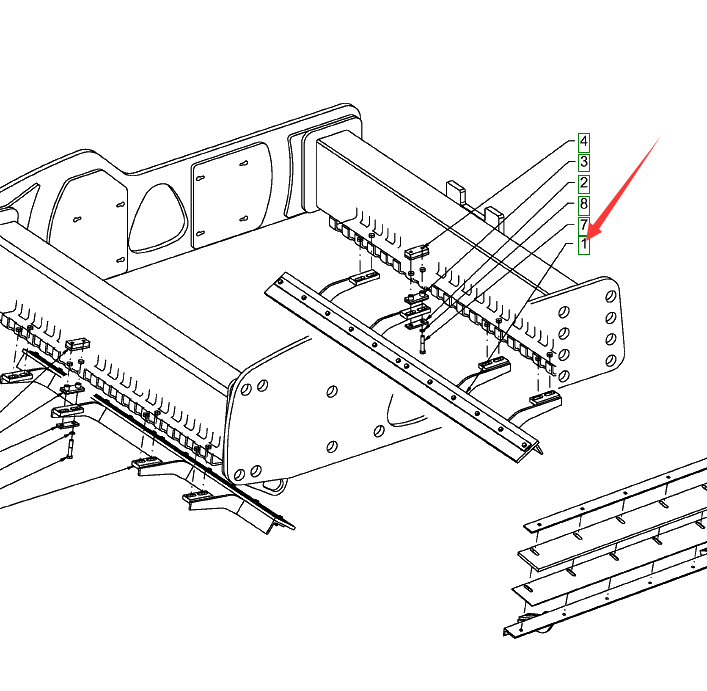 869449 Mud Scraper Assembly, Mud Scraper, Paver Parts, Milling Machine Parts, Roller Parts