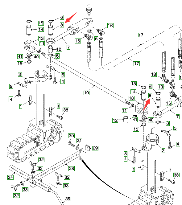 63096 Steel Pin, Road Milling Machine Recycling Slipform Accessories, Paver Parts, Milling Machine Parts, Roller Parts