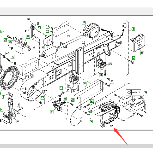 2120854 Track Link Assembly, Asphalt Paver Parts, Paver Parts, Milling Machine Parts, Roller Parts, 2116602
