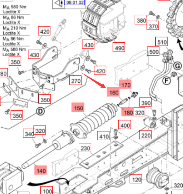 2306182 Tensioning Grease Nipple, Tensioning Cylinder, Asphalt Paver Parts, Paver Parts, Milling Machine Parts, Roller Parts