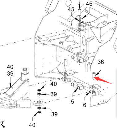 1461176 Steering Cylinder Pin, Road Roller Parts, Other Parts, Paver Parts, Milling Machine Parts, Road Roller Parts