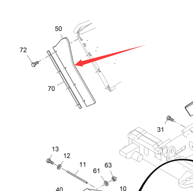 2267786 Hopper Material Baffle, Asphalt Paver Parts, Material Baffle, Paver Parts, Milling Machine Parts, Road Roller Parts