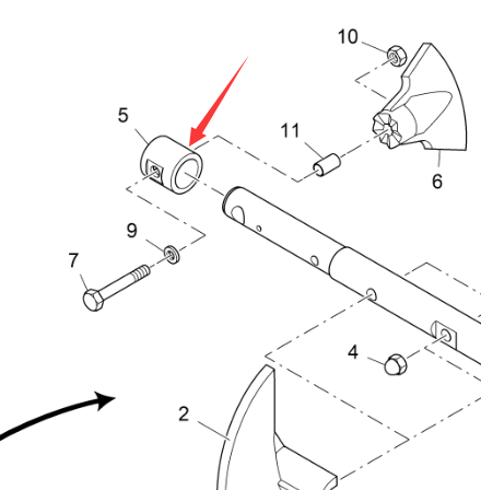 4617305389 Axle Head Sheath, Asphalt Paver Parts, Paver Parts, Milling Machine Parts, Road Roller Parts