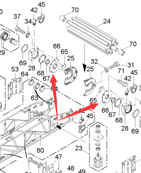 144466 Intermediate Ring, Pavement Milling Machine Recycling Slipform Parts, Return Roller, Paver Parts, Milling Machine Parts, Road Roller Parts
