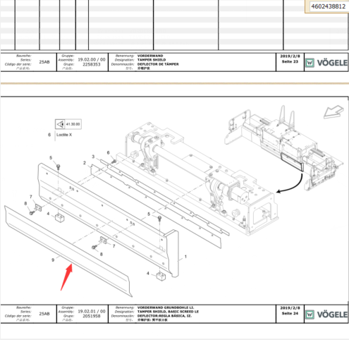 4602438812 Main Machine Front Baffle, Coupling, Asphalt Paver Parts, Paver Parts, Milling Machine Parts, Roller Parts