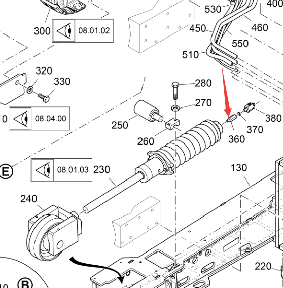 2199926 Track Tension Adapter, Tension Cylinder, Asphalt Paver Parts, Paver Parts, Milling Machine Parts, Roller Parts