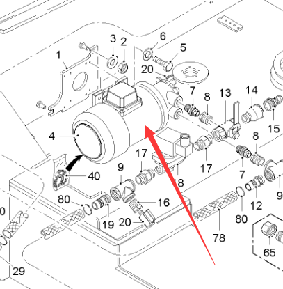2073216 Water Sprinkler Pump, Road Milling Machine Recycling Slipform Parts, Paver Parts, Milling Machine Parts, Roller Parts, 15617