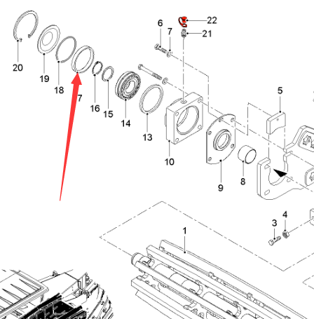 2134068 Connecting Disc, Return Roller, Road Milling Machine Recycling Slipform Parts, Paver Parts, Milling Machine Parts, Roller Parts