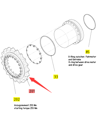 80672983 Travel Drive Wheel Tooth, Asphalt Paver Parts, Paver Parts, Milling Machine Parts, Roller Parts, 12830863