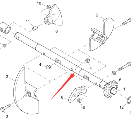 2082627 Main Machine Auger Shaft, Asphalt Paver Parts, Other Parts, Paver Parts, Milling Machine Parts, Road Roller Parts