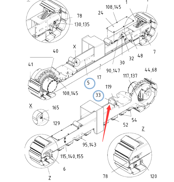 13959242 Rubber Supporting Wheel, Asphalt Paver Parts, Paver Parts, Milling Machine Parts, Roller Parts