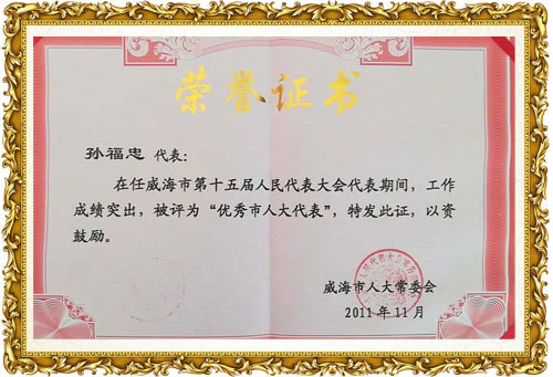 荣誉证书 荣誉证书
