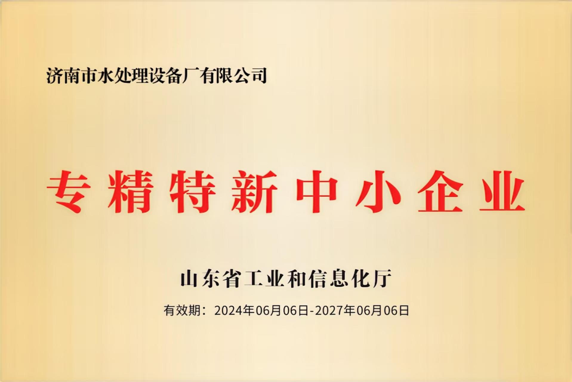 山東省專精特新中小企業(yè)