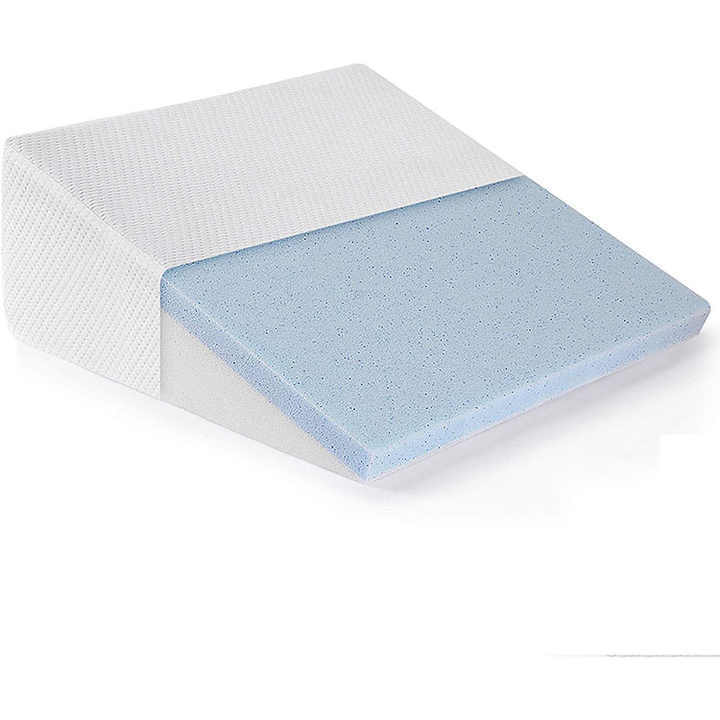 Bed Wedge Pillow with Memory Foam Top