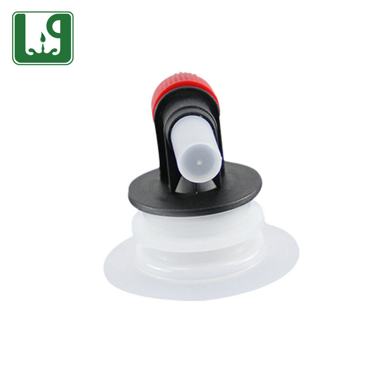BIB spout cap plastic shut-off valve
