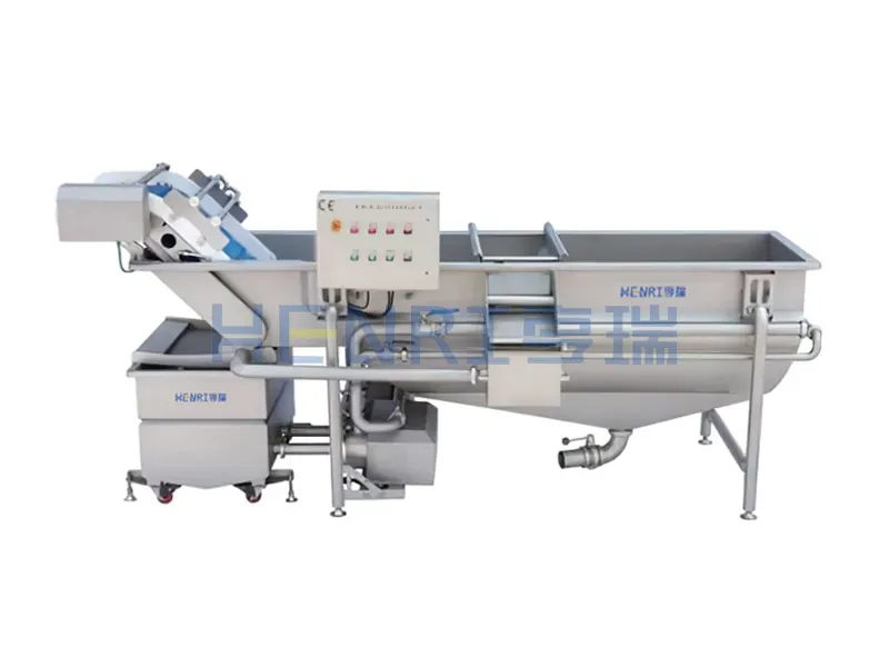 Horizontal mixed flow spray cleaning machine