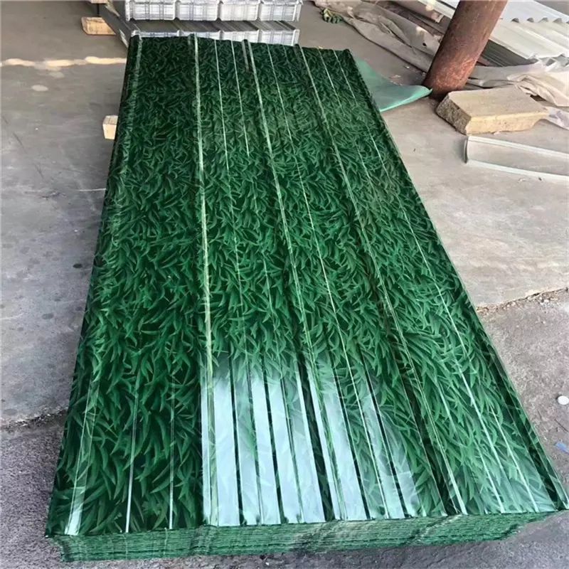 Colorful corrugated roof panel