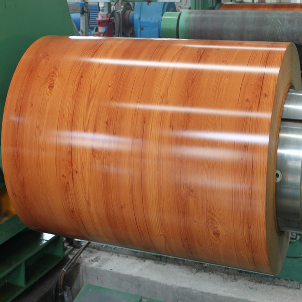 Wood Grain Pattern Printed Color Coated Steel Coil PPGI Roll