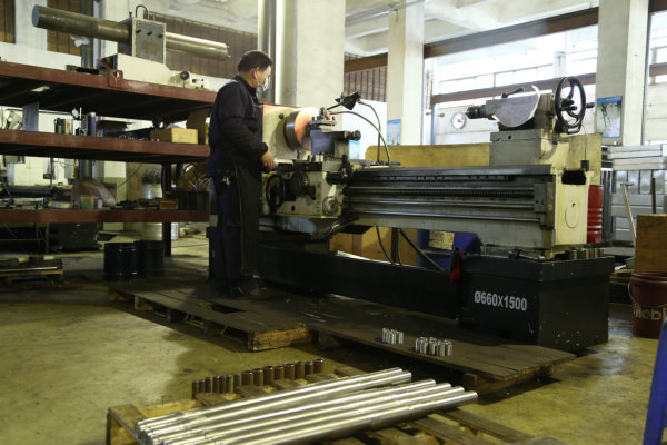 Lathe processing area