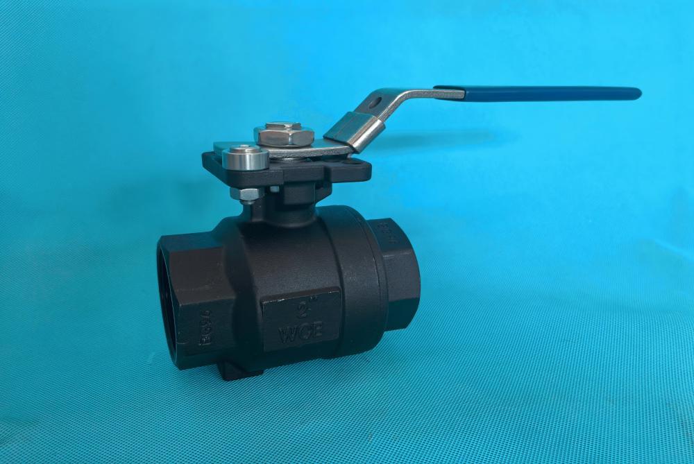 Two-piece high-platform ball valve