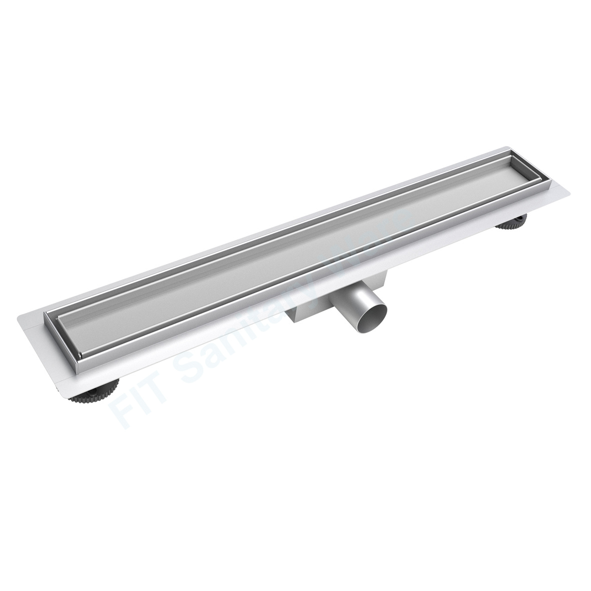 Linear Shower Drain-Side Outlet Drain with Flange