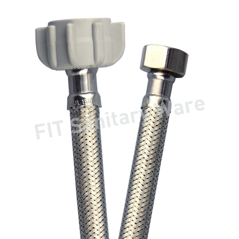 Stainless Steel Braided Hose 7/8"Fx1/2"F-(Nylon nut)