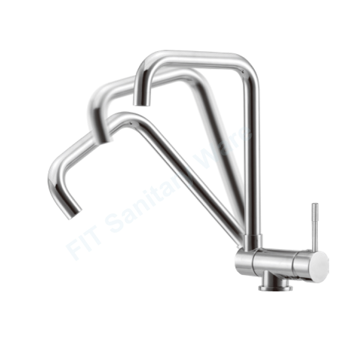304 stainless steel Sanitary Ware Factory Square Water Tap sink Faucet