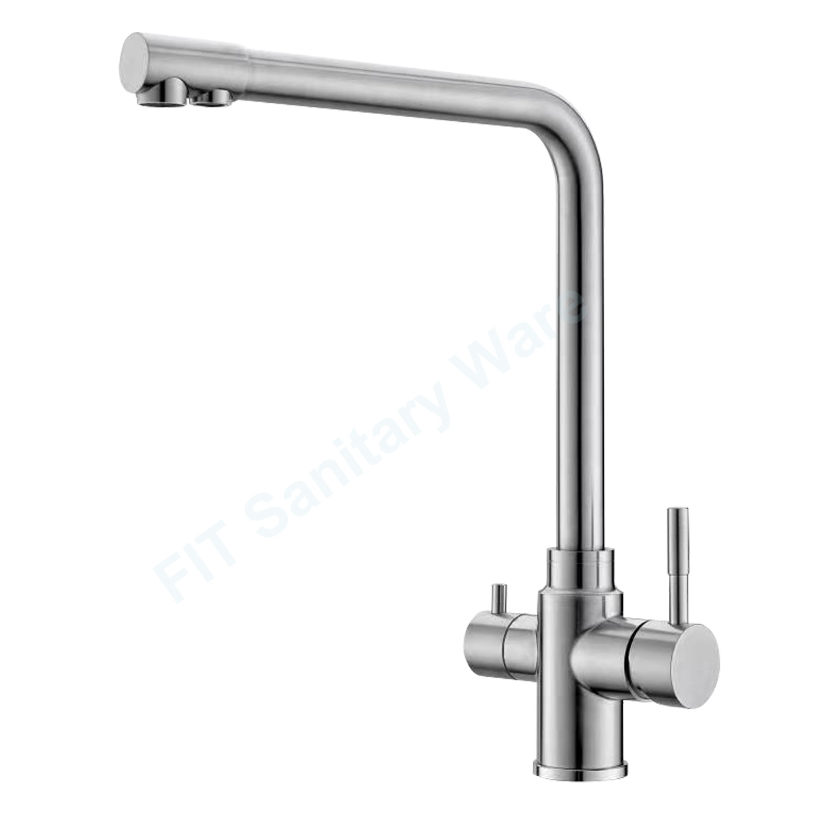 Double Handle 3 Way Pure Water Tap Sanitary Ware Faucet Factory 304 Stainless Steel Drinking Water Kitchen Faucet
