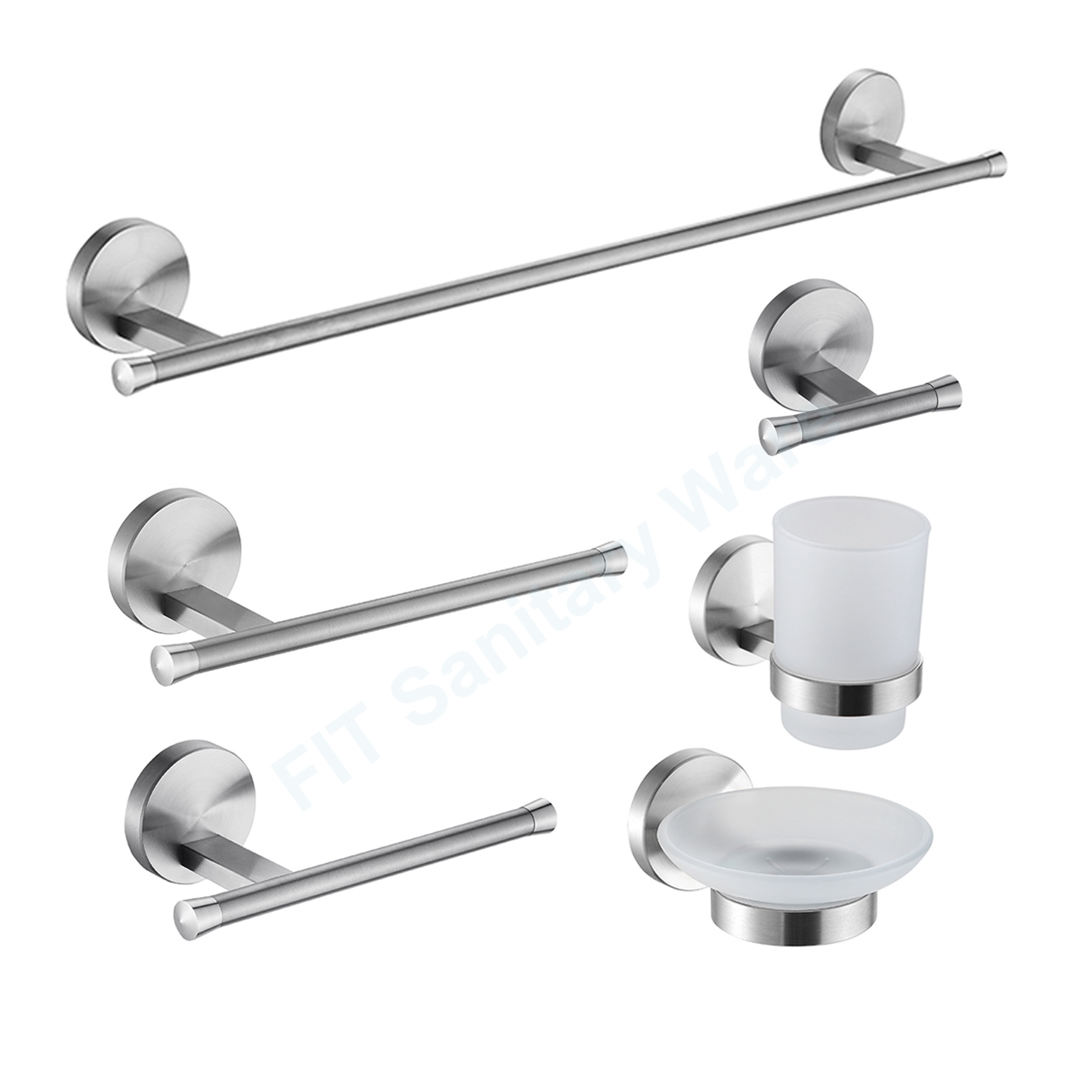 Modern 6 PCS Bath Hardware Set Modern Luxury Hotel Bathroom Products Bath Accessories