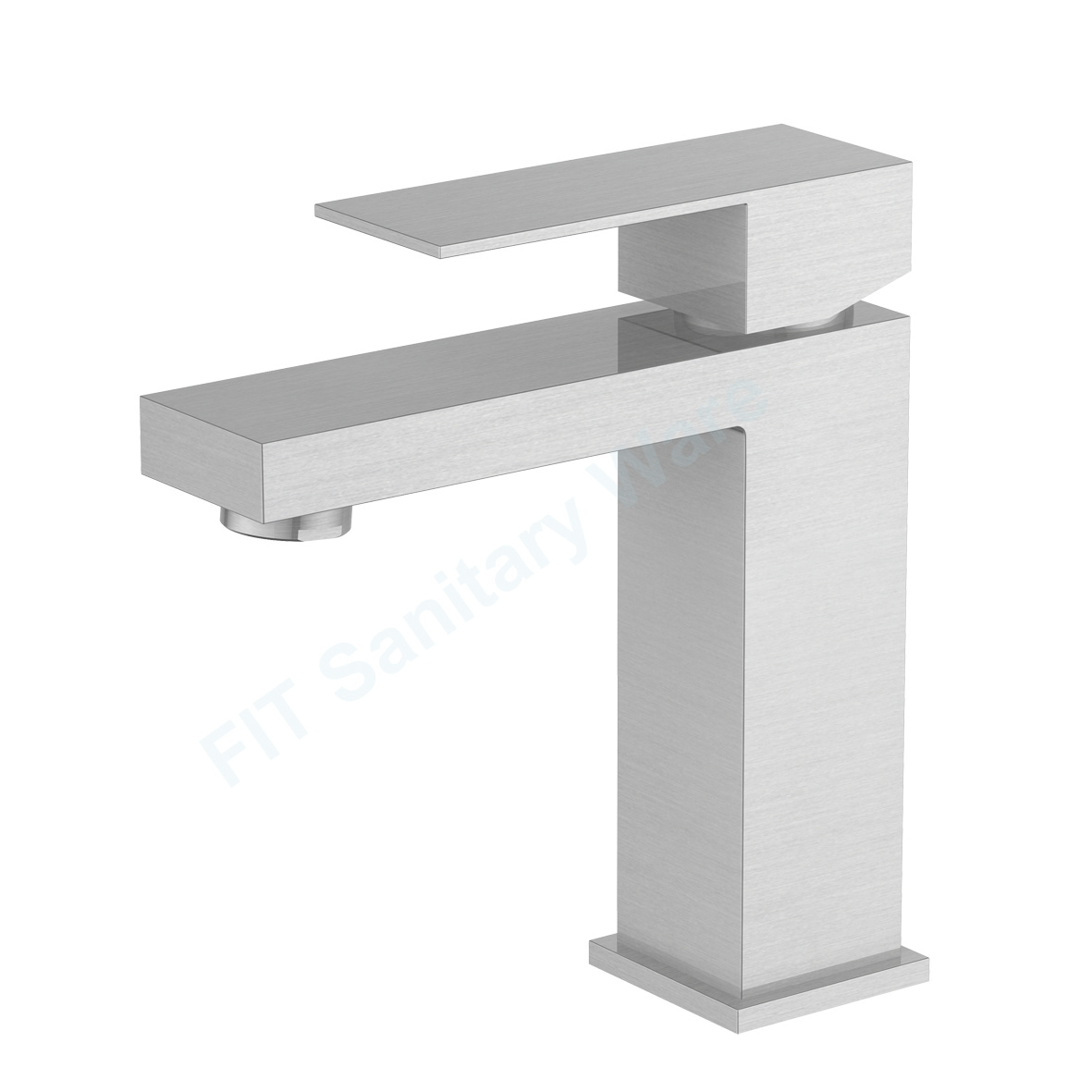 Sanitary Ware Factory Stainless Steel 304 Square Water Tap Basin Faucet