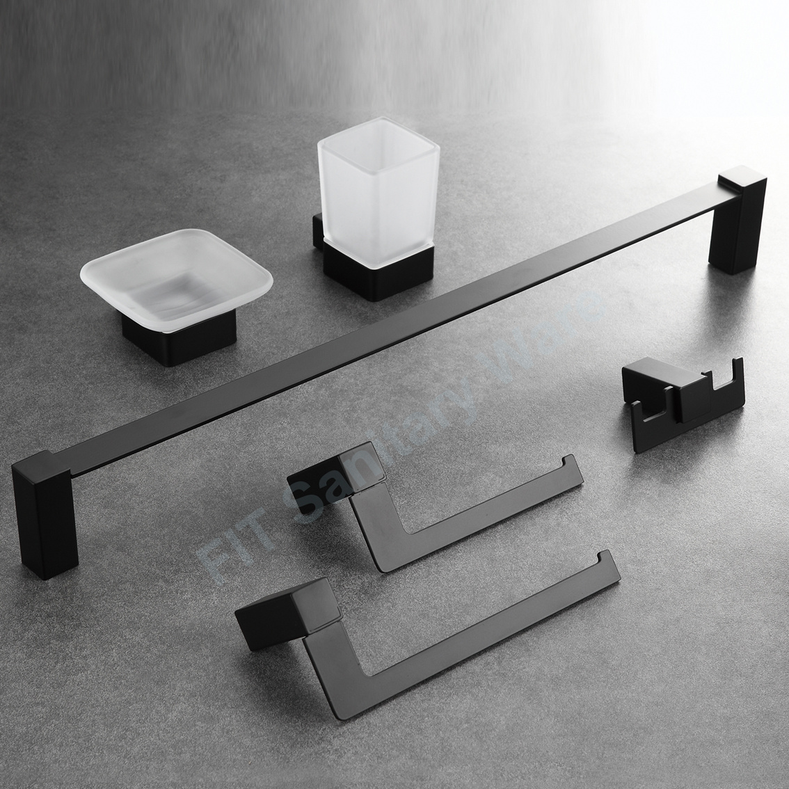 Wall Mounted Polished 6-Pieces Hardware Sets Bathroom Accessories