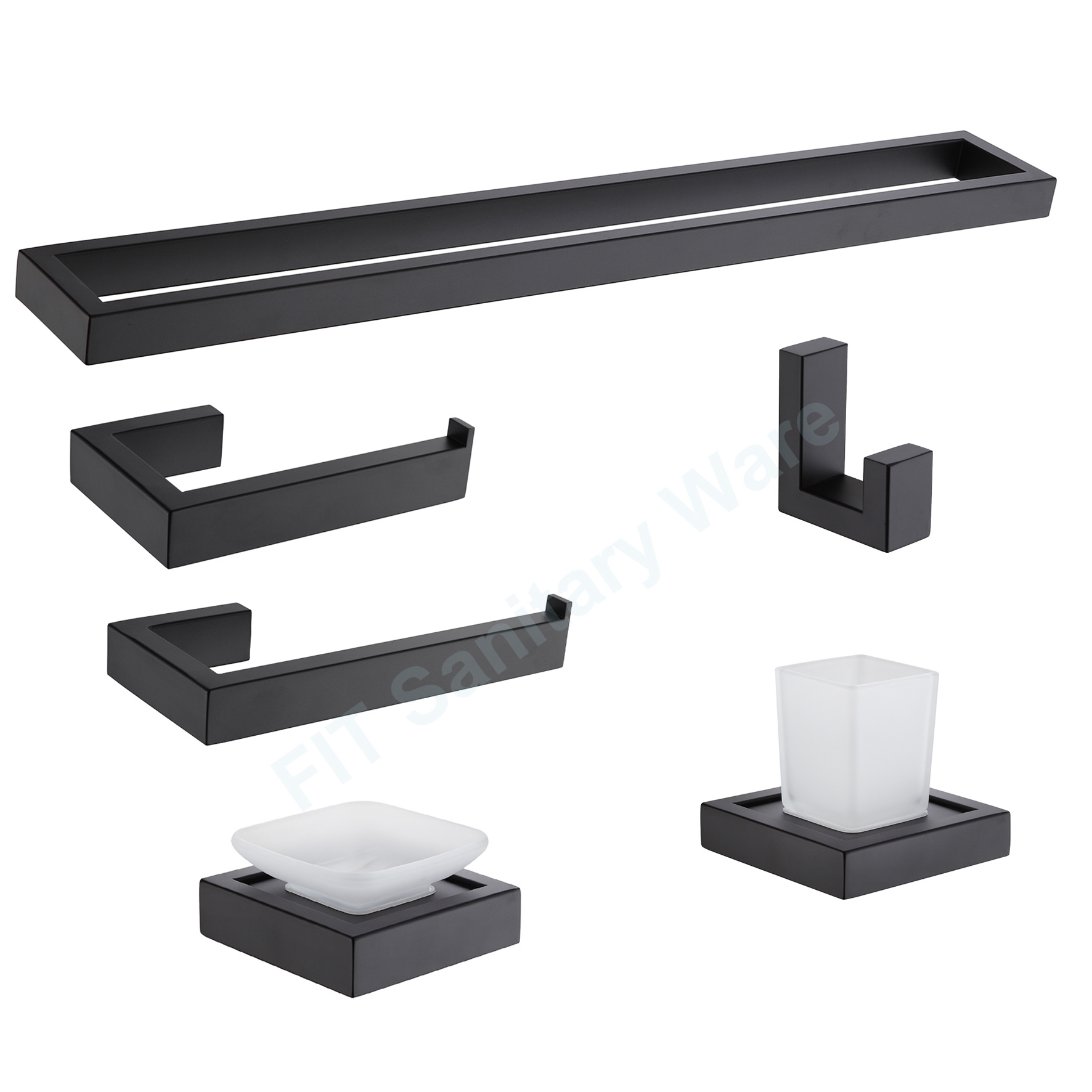 Washroom Accessory Bath Hardware Towel Bar Set Bath Shelf Stainless Steel Bathroom Accessories