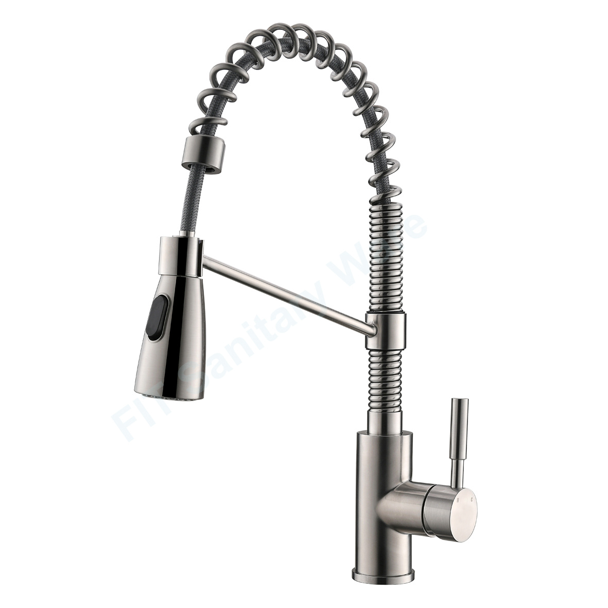 304 stainless steel Sanitary Ware Factory Square Water Tap pull-out sink Faucet