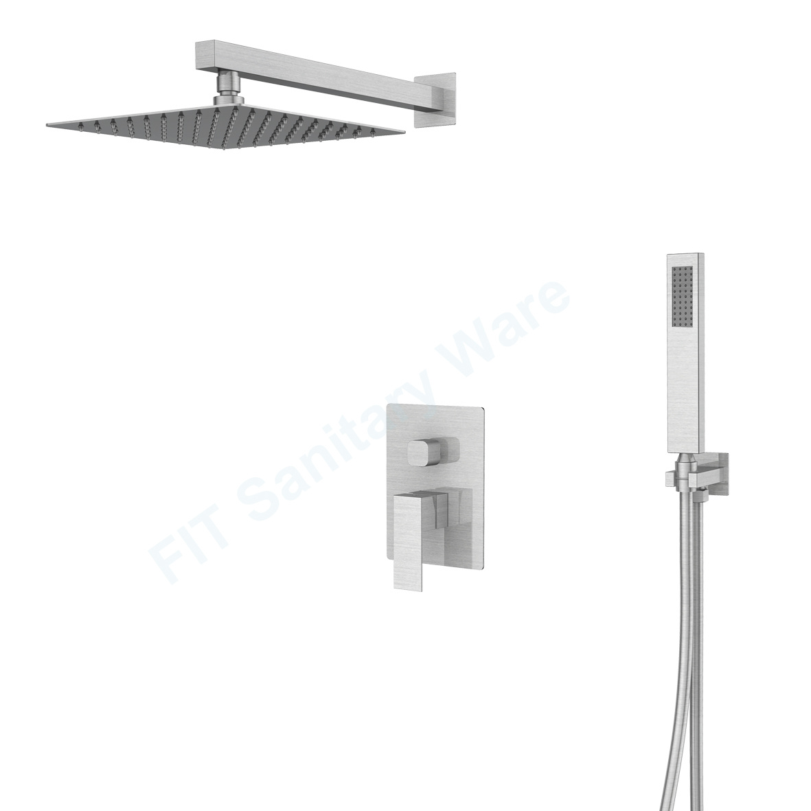 Stainless steel Wall Mounted Shower Mixer Conealed Shower Set Faucet