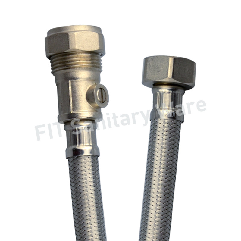 Manufacturer's Stainless Steel 304 Braided Hose with Brass Fittings