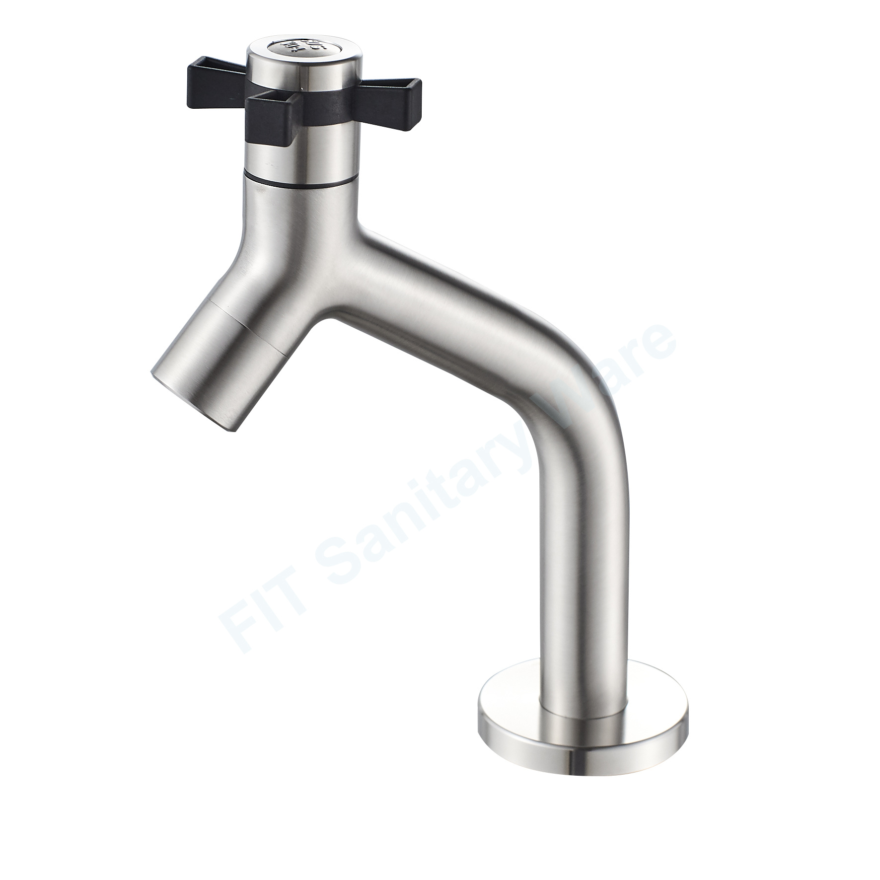 High Quality 304 Stainless Steel Black Soft Pipe Single Cold Tap