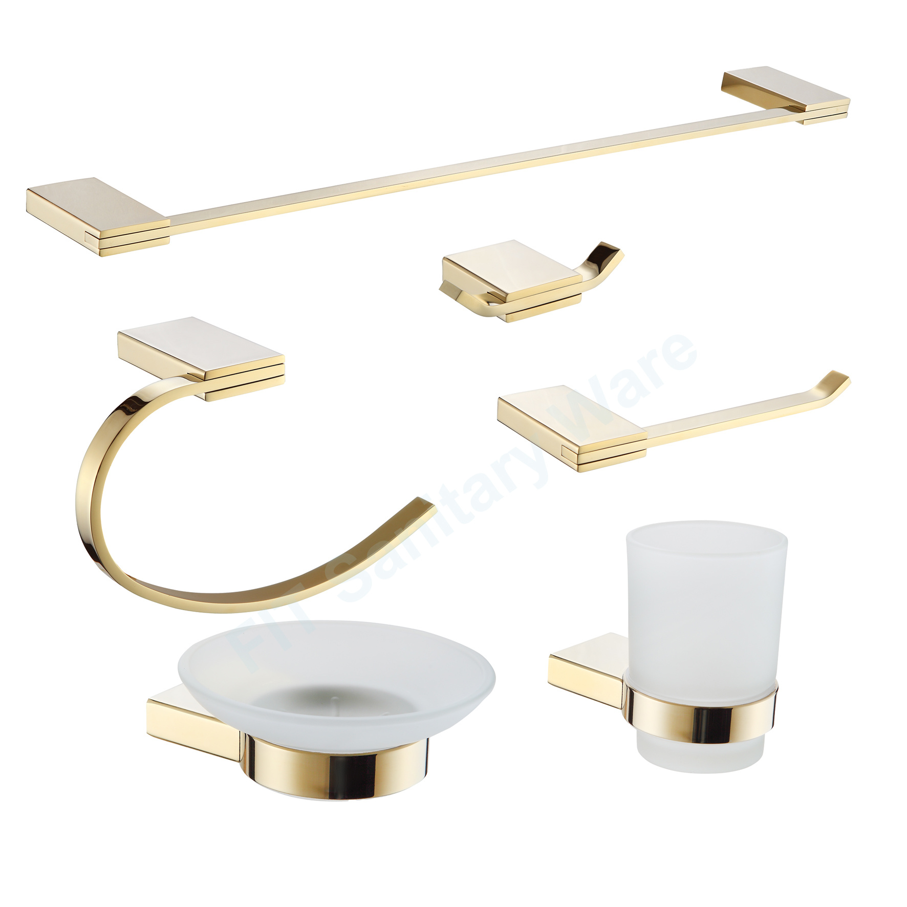 Washroom Accessory Bath Hardware Towel Bar Set Bath Shelf Stainless Steel Bathroom Accessories