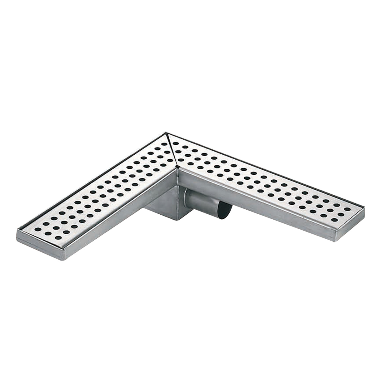 Linear Shower Drain-Side Outlet Right Angle Drain without Flange