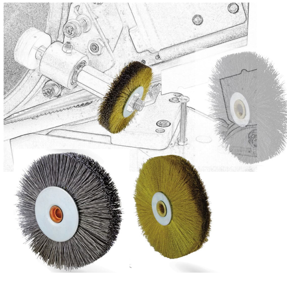Band saw wheel brush