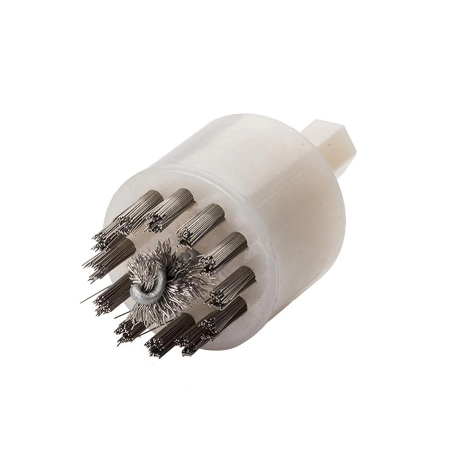 Battery terminal cleaning brush for power drills