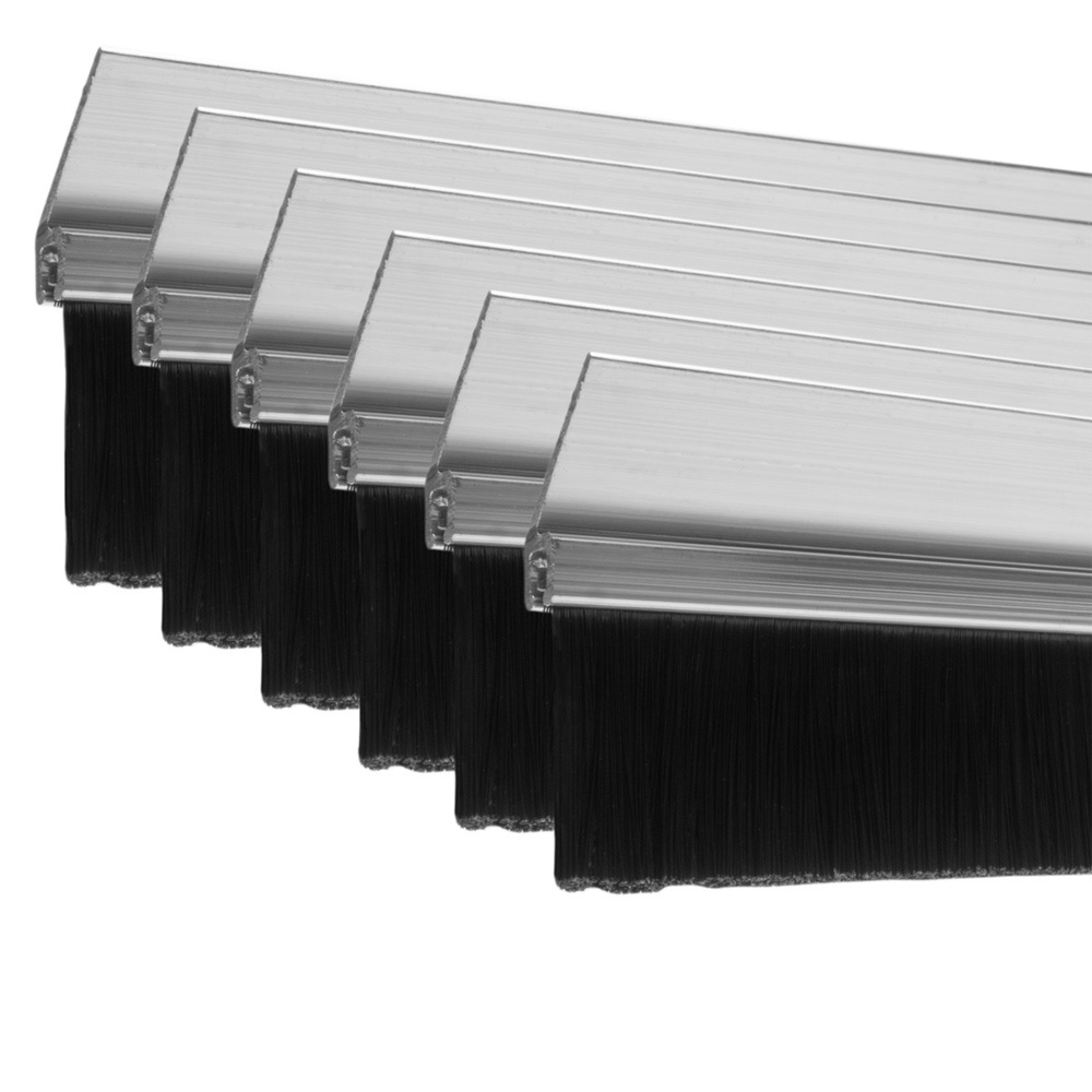 angled brush garage door seal