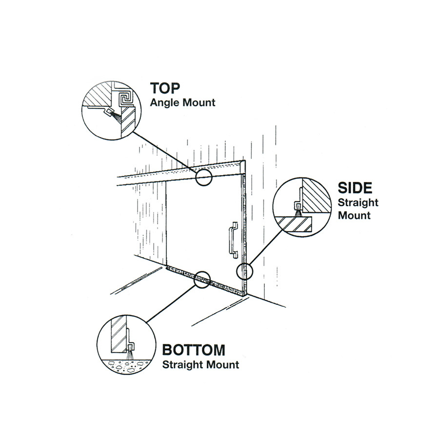 Sliding barn door brush sweep