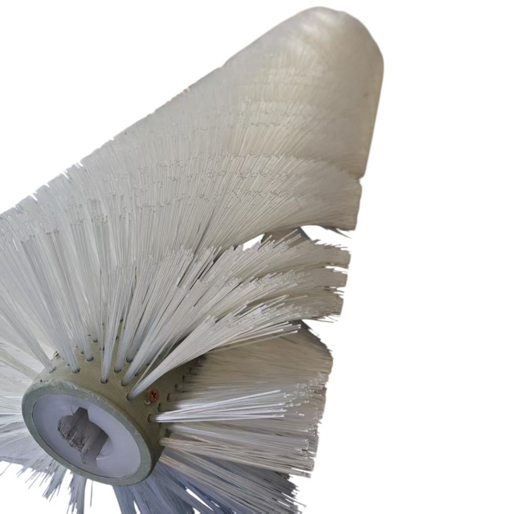 Double Row Helical pattern Tufted Roller Brush