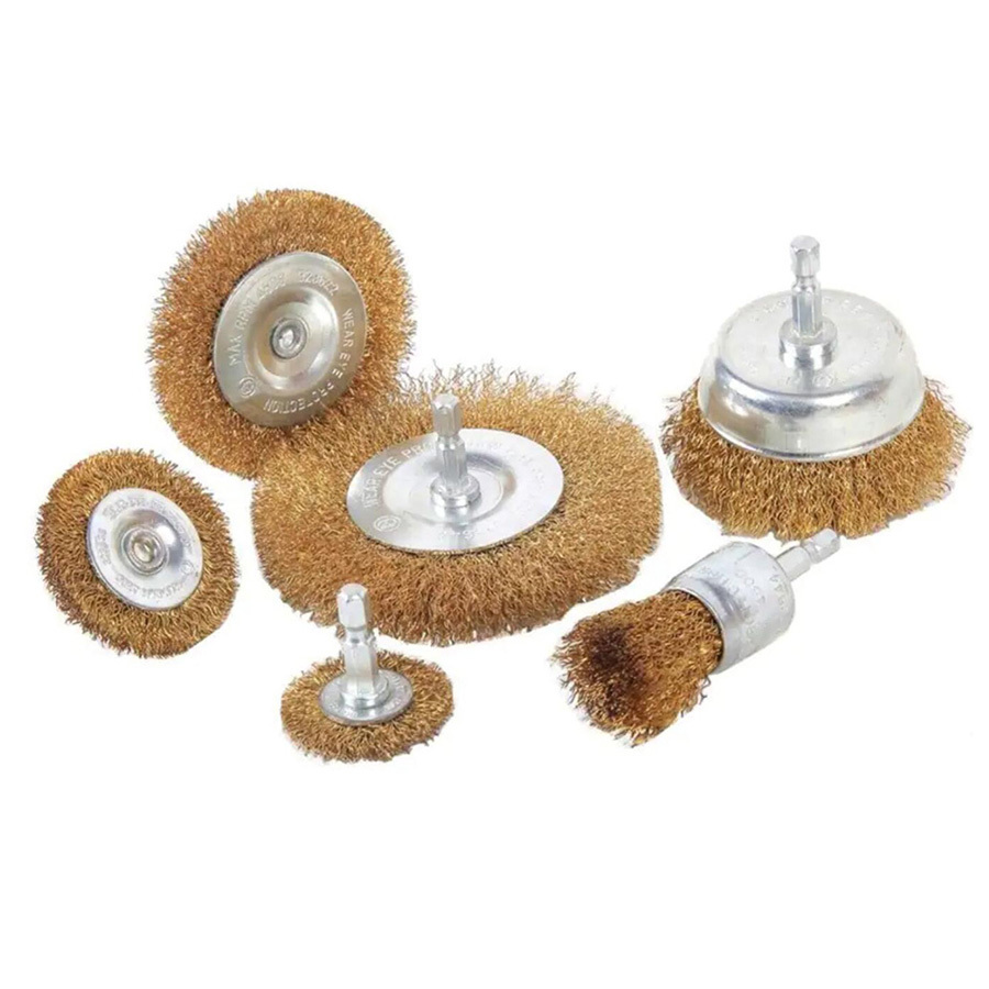 Hex shank wire brush