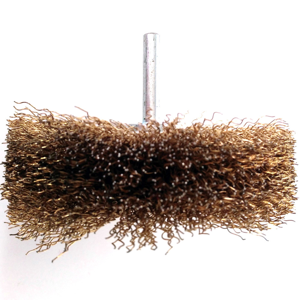 Brass wire mandrel mounted brush